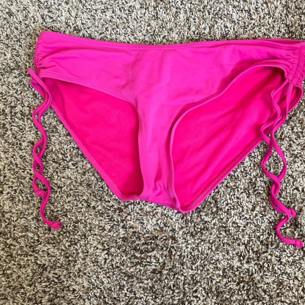 pink womens bikini bottoms never worn size large
